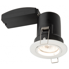 Saxby 61059 Fixed GU10 Fire Downlight White